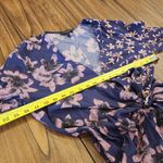 Rag and Bone  Violet Floral Faux Wrap Odette Midi Dress Size 2 purple Photo 2