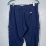 FIGS  Women M Tall Navy Blue Zamora Jogger Scrub Pants Drawstring Waist Pockets Photo 6