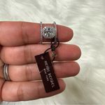 Henri Bendel NWT  Luxe Asscher Cut Pave Silver Tone Harness Ring Size 5 Photo 3