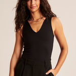 Abercrombie & Fitch NWT  Black V-Neck Bodysuit Photo 0