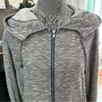 Free People  Gray Zip Hoodie Size L Photo 4