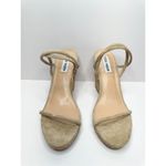 Steve Madden Sandals Womens Size 9.5 Tan Leather Suede Strappy Wedges Photo 3