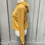 Queen Bees Crop Top Hoodie Long Sleeve Cotton/Poly Blend in Honey Mustard Small Gold Photo 1