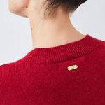 Barbour Heritage Sweater Wool Cashmere Red Knit Gold Buttons Preppy Women’s Sz 6 Photo 1