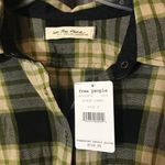 Free People  Pacific Dawn Plaid Shirt Green Top Photo 5