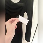 ASTR NWT the Label Black Long Sleeve Fitted Dress Cut Out Knotted Neckline Med Photo 4