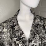 ZARA  Women's Snake Print Animal Blouse Long Sleeve Shirt Medium Size.  #249 Photo 5