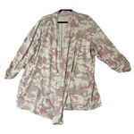 Susan Graver  Size‎ 3X Knit Open Cardigan Salmon Rose Camouflage Pockets NEW Photo 0