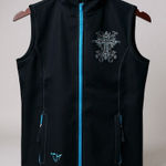 Cowgirl Hardware Cross Vest Sz S Full Zip Bling Equestrian Fleece Lined Black Photo 0