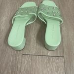 Loeffler Randall  Mint Mesh Crystal Slide Heels Mules Size 8 Photo 4