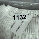 Banana Republic Sweater Womens XS Gray White Striped Chunky Knit Neutral Preppy Photo 7