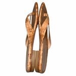 Stuart Weitzman  Patent Leather Cork Aldona Thong Sandals Shoes size 7.5 Photo 4