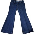 RE/DONE NWT 70s Low Rise Flare Jeans Dark Wash Heritage Rinse Flares size 31 Photo 2