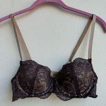 Third Love  Bra Size 32B Memory Foam Lace Balconette 24 / 7 Purple Nude Photo 0