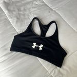 Under Armour  Womens S/XS Scoop-Neck Racerback Fitted Sports Bra Black No Padding Photo 0