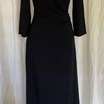 Elie Tahari Women Maxi Dress Size 6 Long Sleeve Wrap V-Neck Formal Evening Gown Photo 0