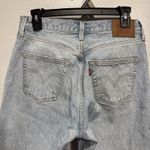 Levi's  Premium 501 Straight Leg Jeans Womens 28 Button Fly Distress Light Blue Photo 2