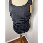 New Plus Shapellx‎ Ruched Size Black One Piece Swimsuit XXL Photo 6
