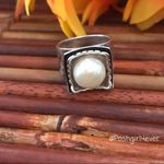 Silpada  Sterling Freshwater Pearl Ring Size 4.5 Photo 2
