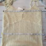 Line and Dot Carra Womens Crochet Maxi Bodycon Dress Size XS Cream Photo 7