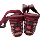 See By Chloe  FLORAL EMBROIDERED BURGUNDY SUEDE SANDALS Photo 2