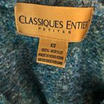 Classiques Entier  Womens Blue V-Neck Sweater Size XS Petite Photo 3