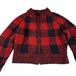 SKIMS Buffalo Plaid Cropped Teddy Coat Photo 1