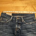 Abercrombie & Fitch Dark Wash Button Up Skinny Bermuda Jean Shorts Photo 6