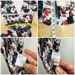 SALONI floral silk midi dress Red Size 4 Photo 14