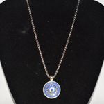 Source Unknown NWOT Blue Royal Lion Zodiac Horoscope Pendant Stainless Steel 22" Chain Necklace Photo 0