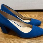 1. State  Blue Suede Heels Classic Pointed Toe size 9.5 Photo 1