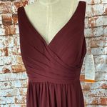 Bill Levkoff  1162 Wine Burgundy Regency Chiffon A-line Dress Bridesmaid 14 Photo 6
