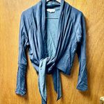 Johnny Was Calme Brushed French Terry Cardigan Charcoal Grey Gray Medium M Photo 13