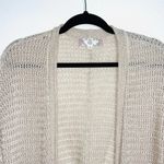 Pink Rose Tan Pocket Open Front Slouchy Knit Sweater Cardigan Photo 1