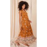Raga  Floral Sleeveless Bohemian Maxi Dress in Tassels V Neck Cottagecore Small Photo 1