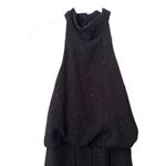 Saylor Kaitlyn Textured Halter Wide Leg Jumpsuit Black Small Photo 3