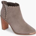 Ted Baker Nurely Scallop Stud Suede Heeled Ankle Bootie Photo 1