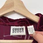 Chico's  vintage art print geometric velvet button down shirt Photo 3