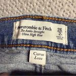 Abercrombie & Fitch  The Ankle Straight Ultra High Rise Distressed Size 26 EUC Photo 3