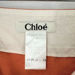 Chloé Chloe Pompei Terracotta Orange Silk Sheer Hem Skirt Size 34/2 Photo 3