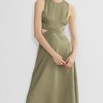 Aritzia  Green Cella Satin Dress Photo 0
