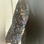 Kate Spade Lace Statement Sleeve Top Black-size 0 Photo 3