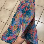 Kona Sol  Palazzo smocked waist beach pants woman size SMALL slit on side floral Photo 2
