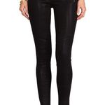 Nordstrom J BRAND LEATHER Moto skinny in coated black quartz Photo 0