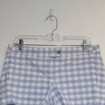 J.Crew Blue White Buffalo Check Gingham Low Rise Stretch Shorts Sz 6 Photo 2