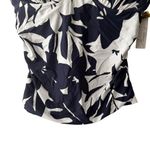 Anne cole  V-Wire Navy White Tropical Palm Print Tankini Swim Top 36DD/38D Photo 3