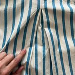 Old Navy  Teal and White Striped Shirt Dress Photo 11