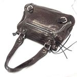 DESMO brown croc embossed biker bag, Italy Photo 3