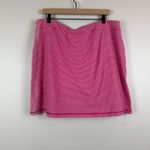 Talbots  Hello Saturday Skort Women's 1X Pink White Striped Built-In Brief Skirt Photo 1