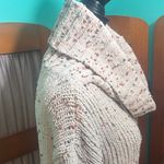 Jessica Simpson  Cream Speckled oversized Turtleneck Sweater Photo 4